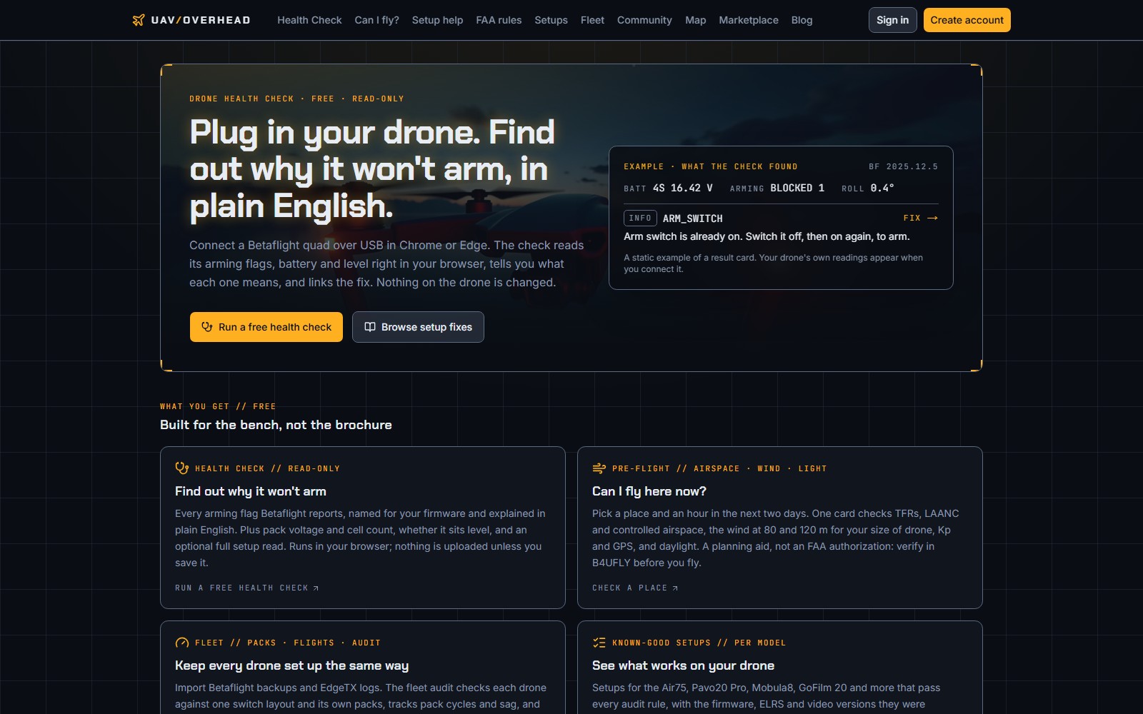 Screenshot of UAV Overhead